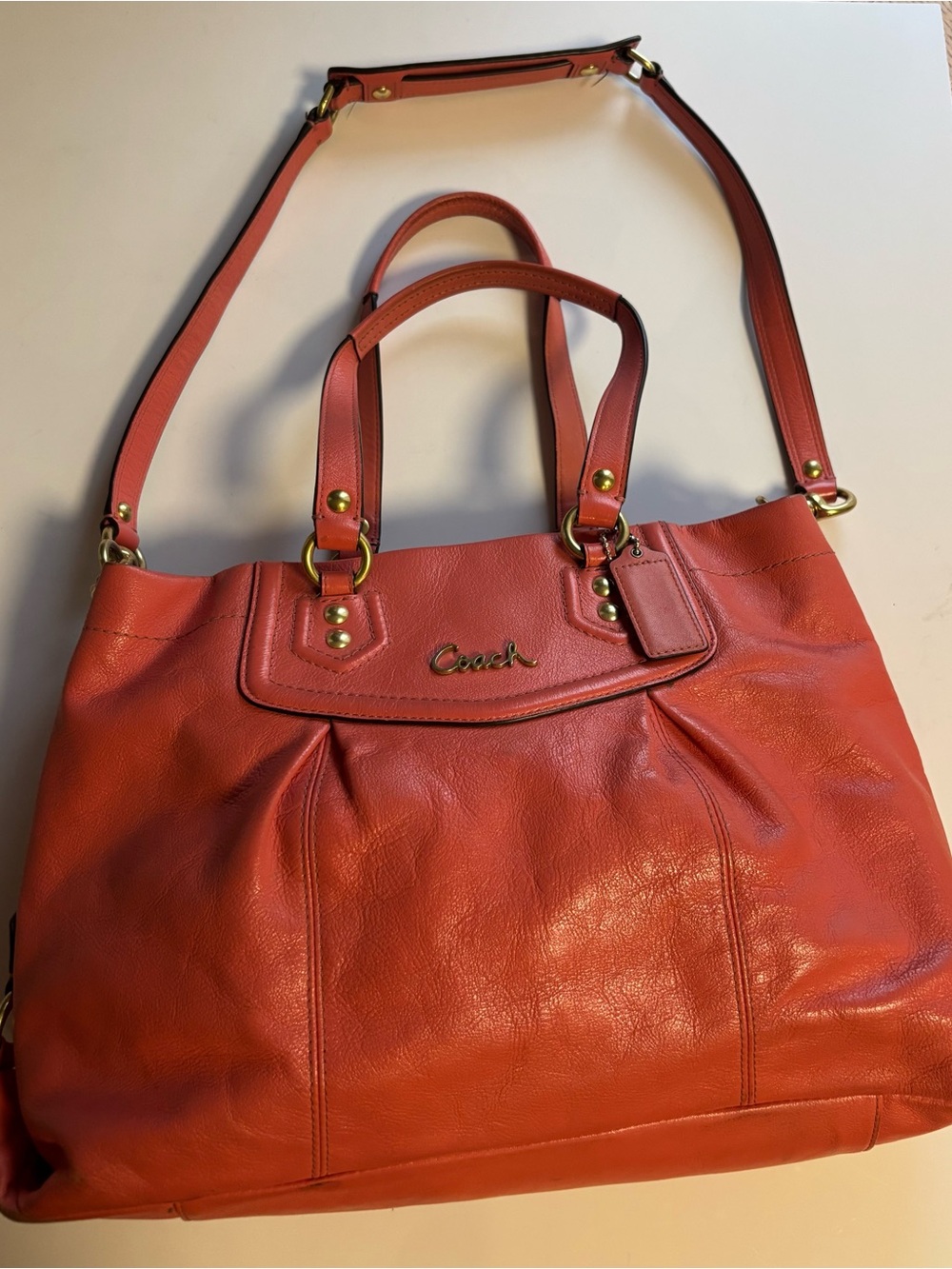 Coach Ashley Leather N/S Convertible Shoulder Bag Satchel F19243